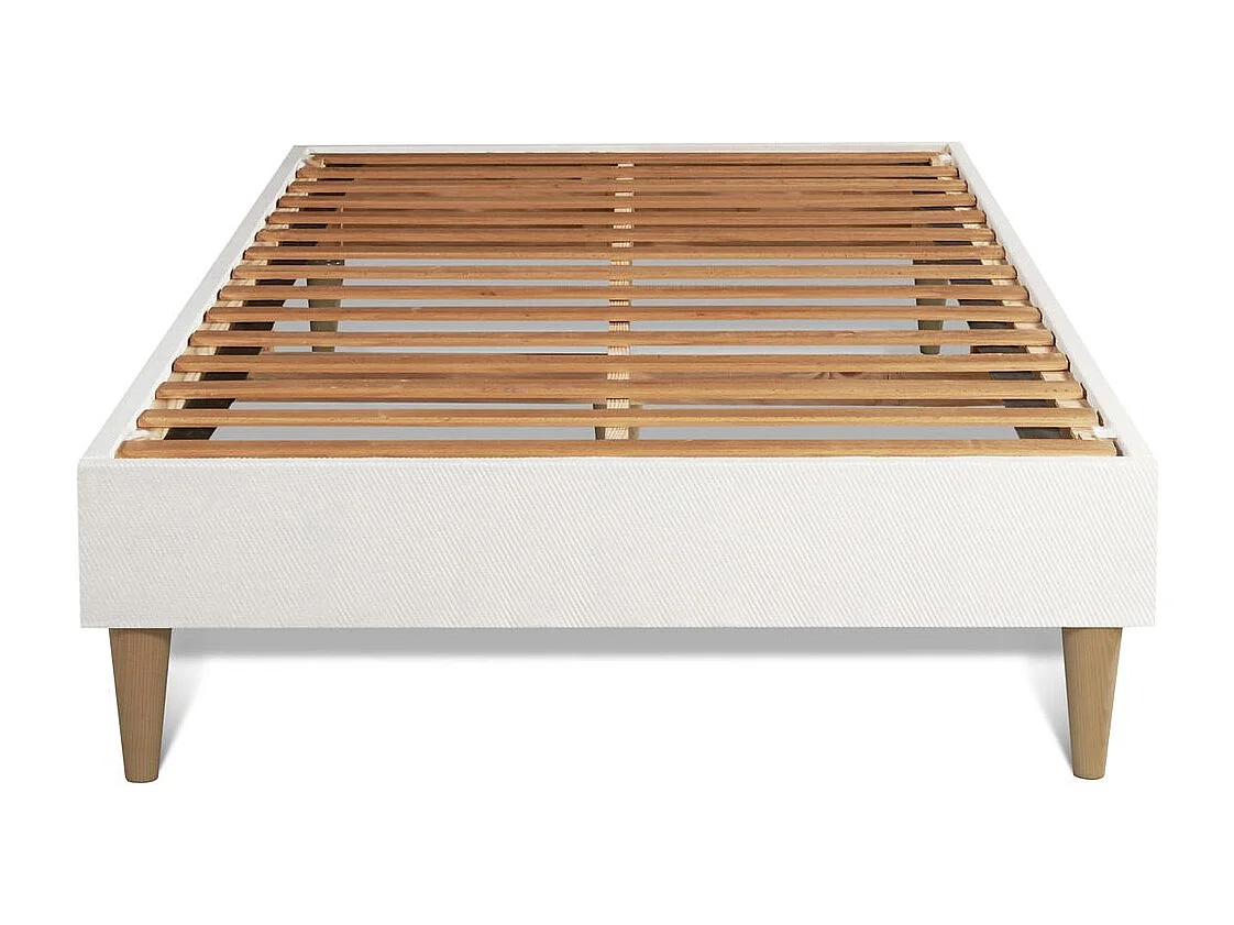 Matelas + sommier kit blanc 90x200 Memo Spring Ressorts ensachés MAXI épaisseur