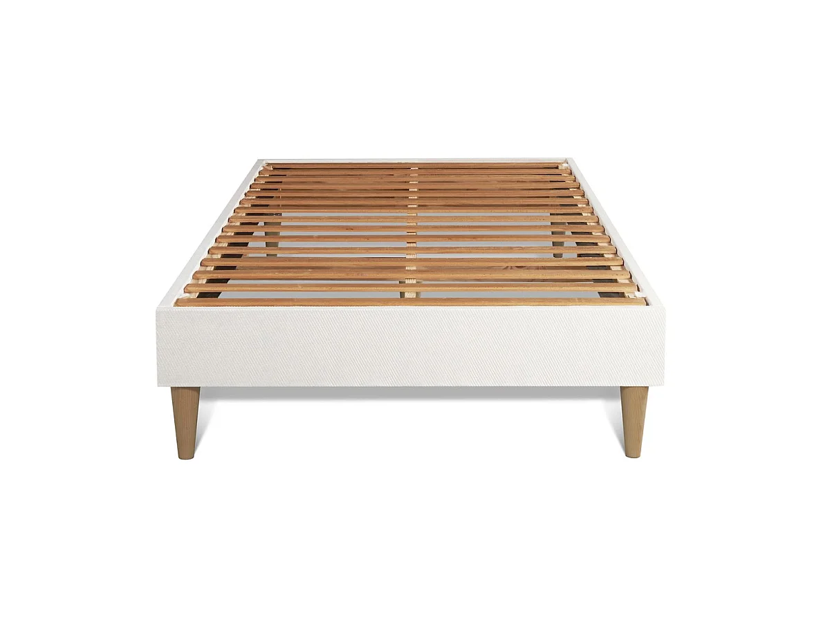 Matelas + sommier kit blanc 90x200 Memo Spring Ressorts ensachés MAXI épaisseur