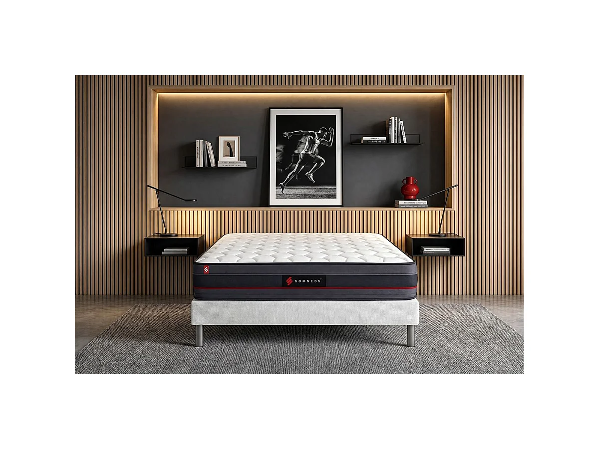 Ensemble sommier + matelas REGEN à mémoire de forme 90x190