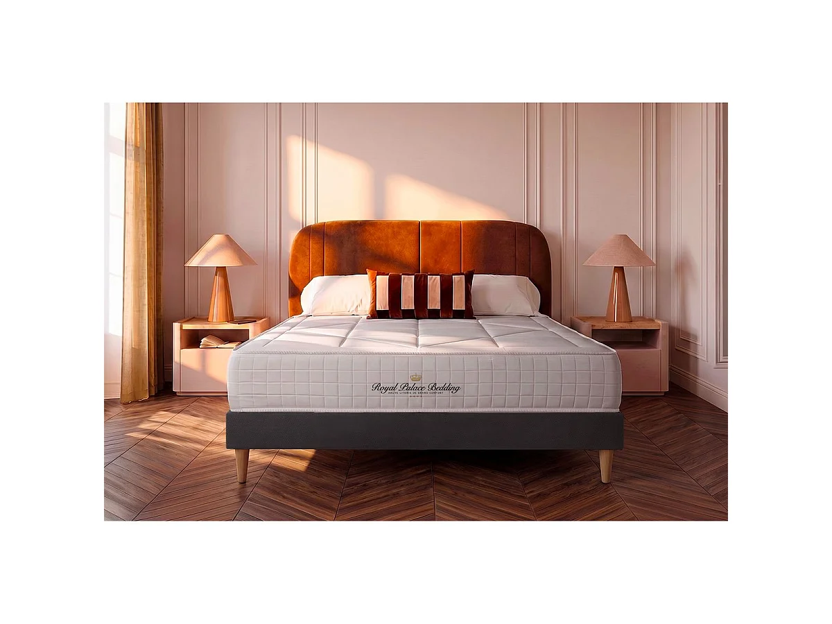 lattenbodem en Windsor matras 90x200 cm , Matrasdikte : 26 cm , traagschuim en pocketveren , gebalanceerd, 5 comfortzones