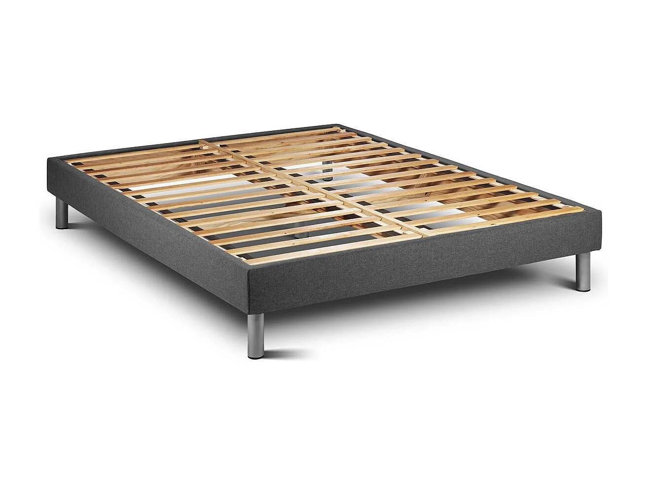 Pack prêt à dormir VITAL FORM 140 x 190 cm sommier Kit gris