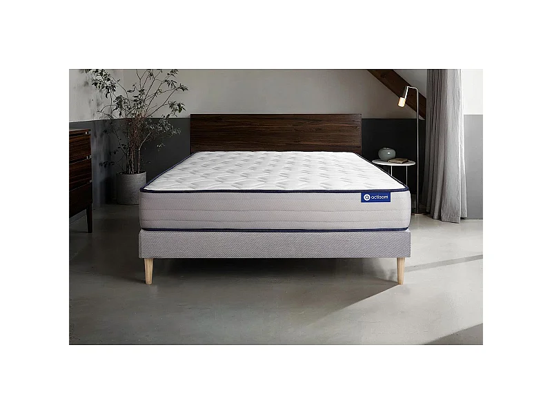 Lattenbodem en Actiflex form matras 160x200cm , matrasdikte : 22 cm , pocketveren en traagschuim , stevig, 5 comfortzones