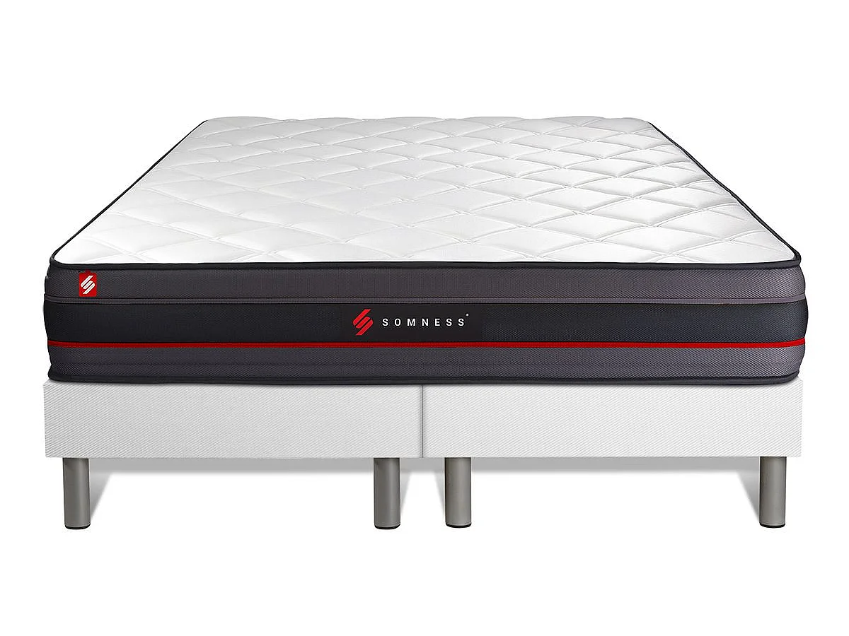 Ensemble double sommier + matelas REGEN à mémoire de forme 200x200
