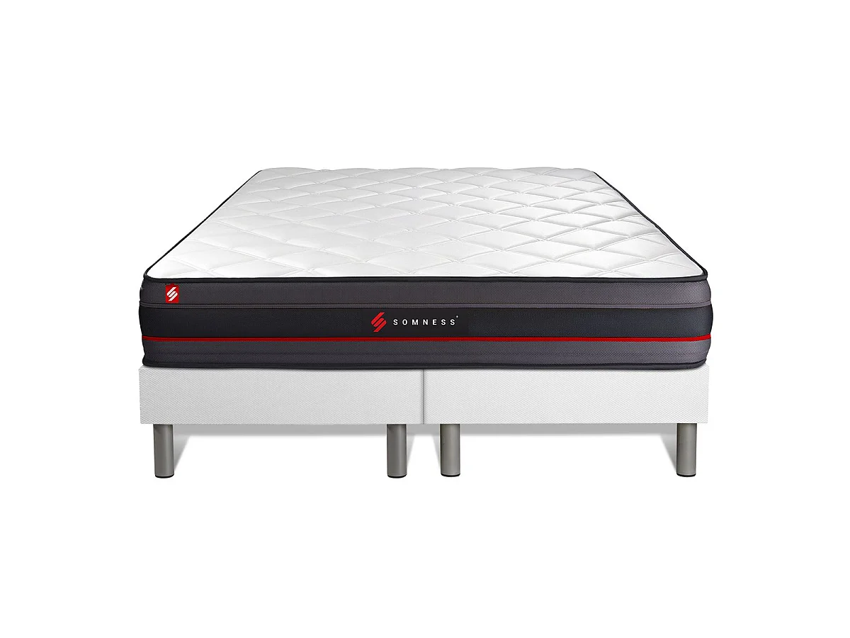 Ensemble double sommier + matelas REGEN à mémoire de forme 160x200