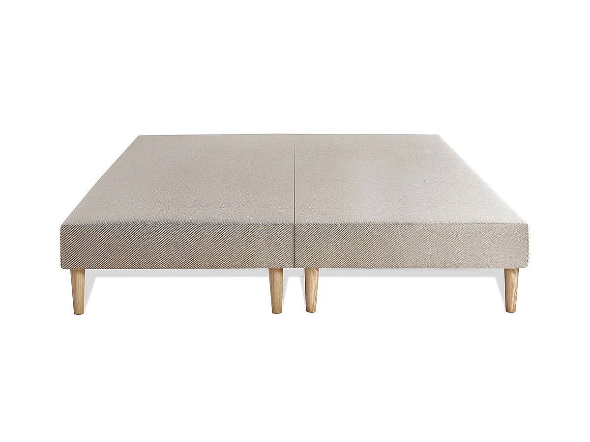Pack prêt à dormir matelas LE DOUILLET 200x200cm Mémoire de forme BioVisco + double sommiers Beige + 2 oreillers + couette