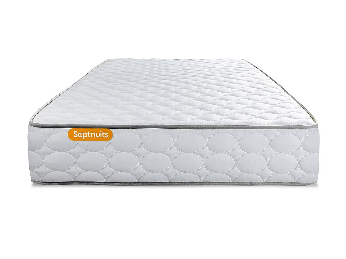 Ensemble matelas Mémoire de forme + sommier gris 90x190 Memo