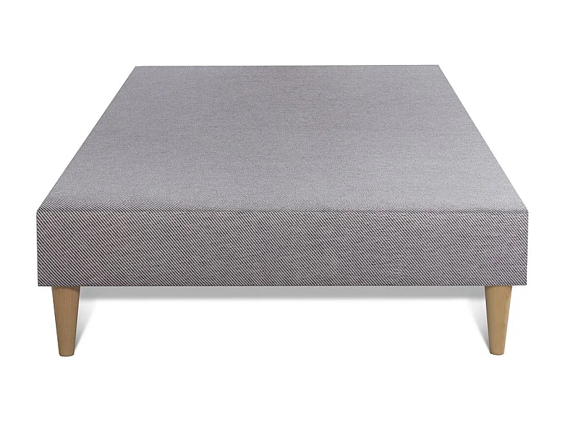 Ensemble matelas Mémoire de forme + sommier gris 90x190 Memo