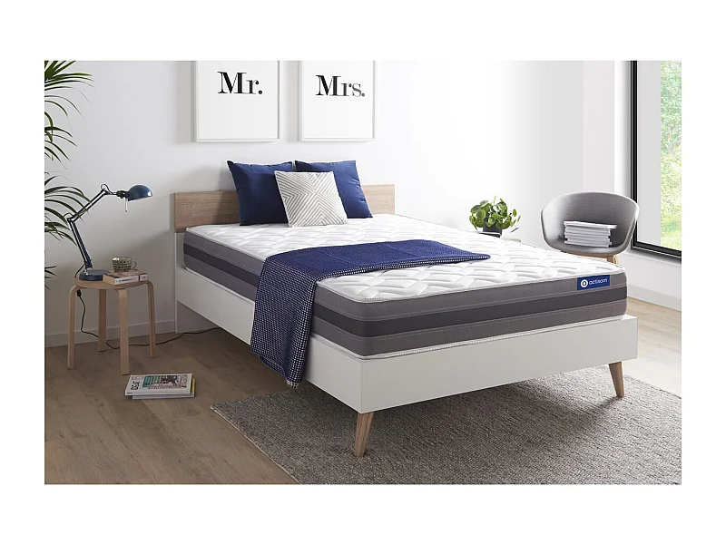 Colchón Actilatex relax 140x200cm, Grosor: 24cm, Látex y espuma viscoelástica, Moderadamente firme, 5 zonas de confort