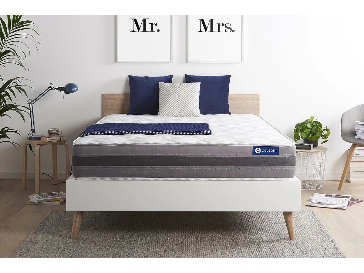 Materac Actilatex relax 140x200cm, Grubosc : 24 cm, Lateks i pianka z pamiecia ksztaltu, Umiarkowanie twardy, 5 stref komfortu