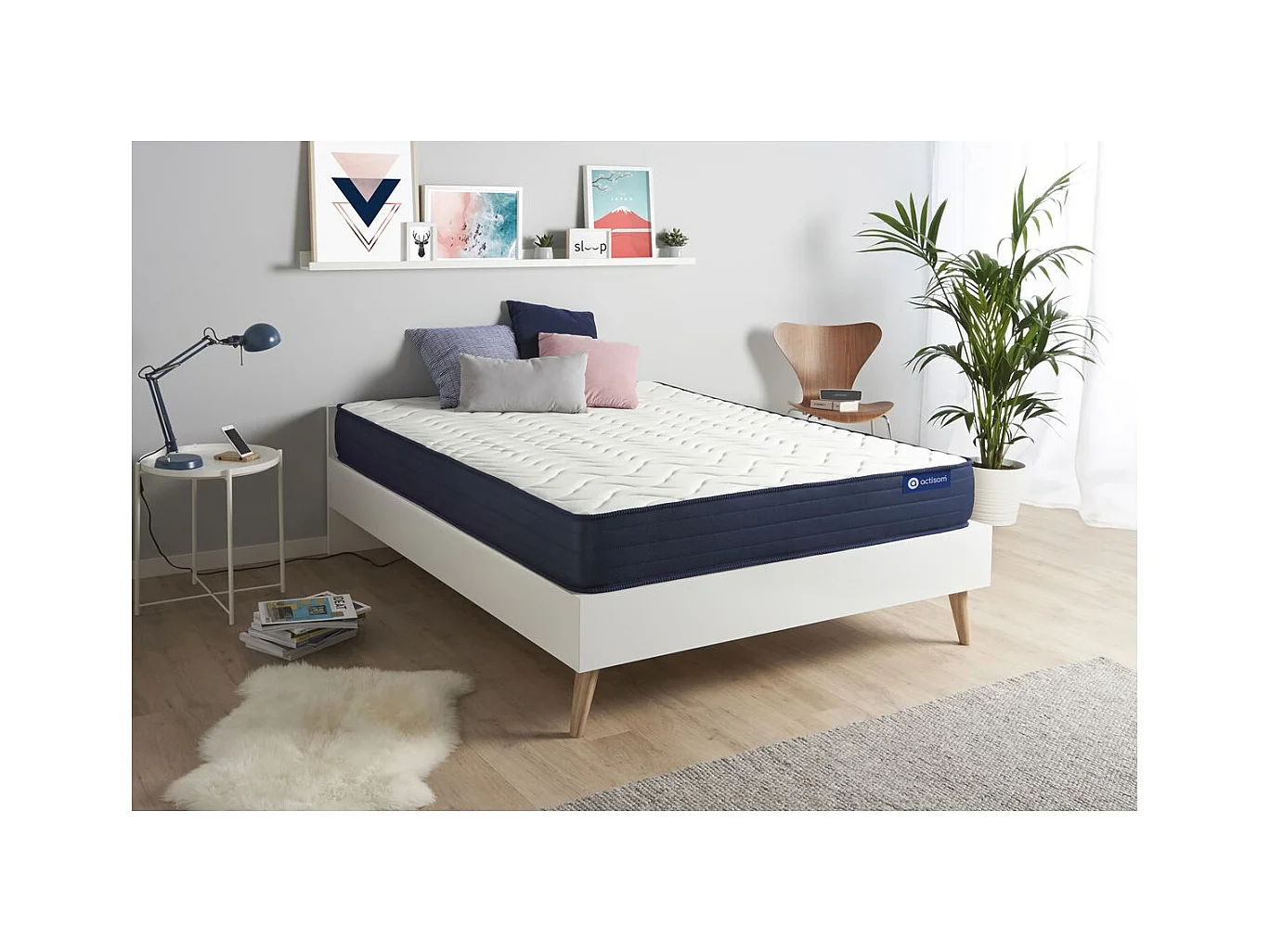 ACTISOM Matelas 140x190 Mémoire de forme 5zones de confort