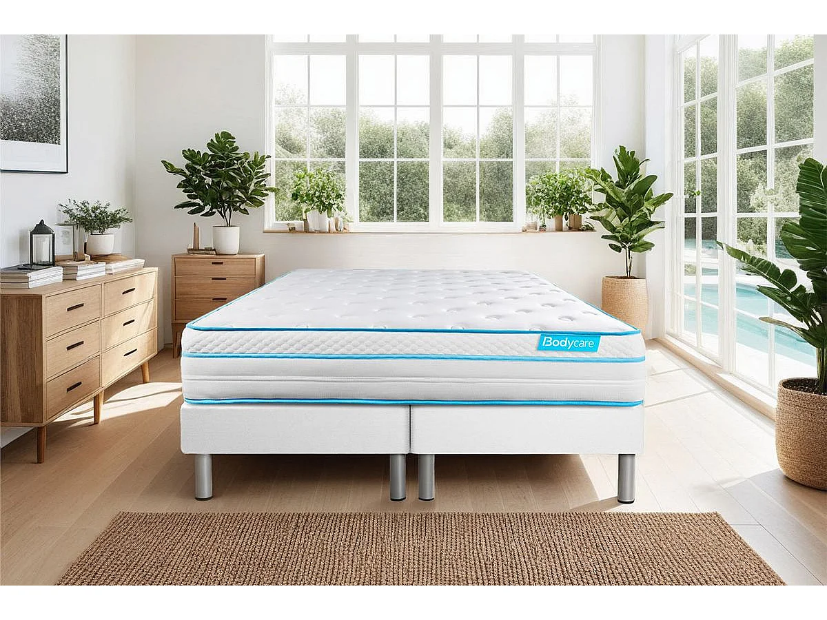 Matelas BODYZONE+ 160x200 Ressorts ensachés, visco 5 zones Ultra épaisseur