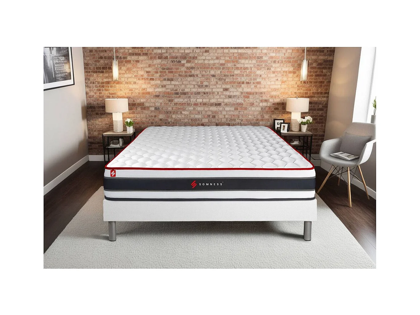 Matelas ENERGY ressorts ensachés et mémoire de forme 140x200