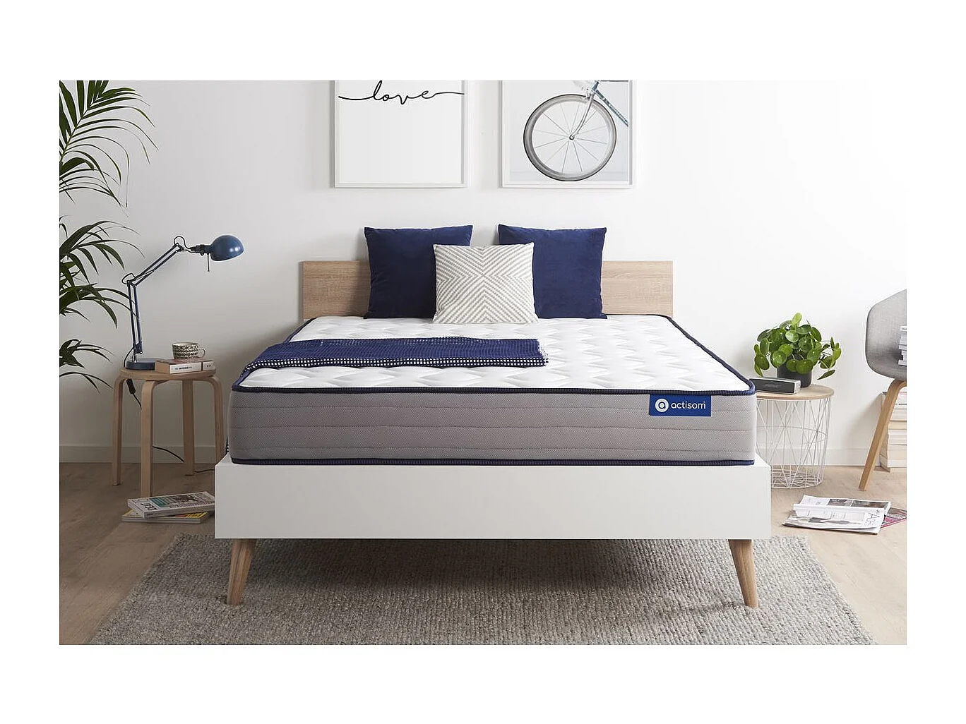 ACTISOM matelas Latex et Mémoire de forme ACTILATEX FORM 200x200 cm 5zones de confort