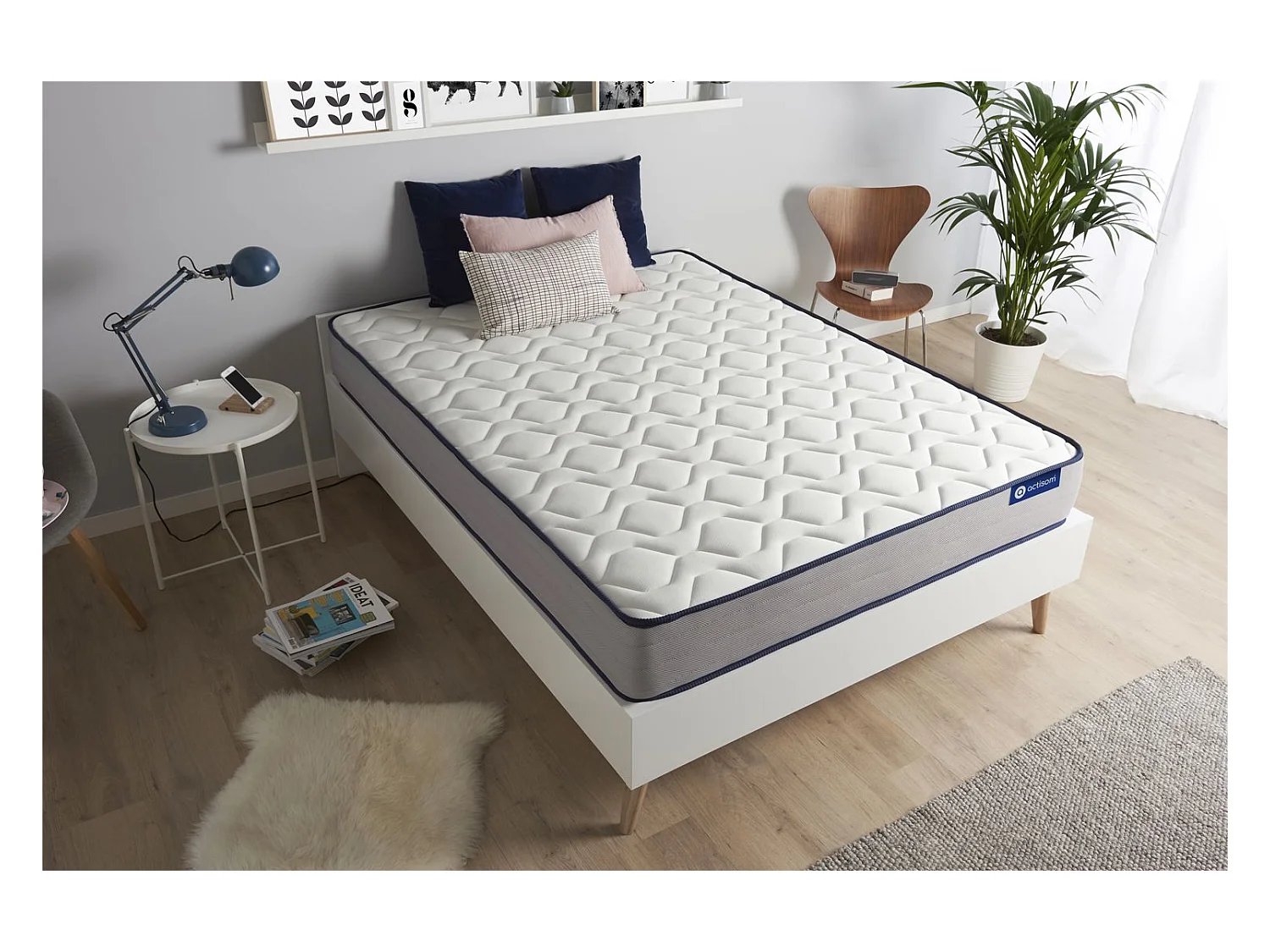 Actimemo form matras 180x200cm , Matrasdikte : 22 cm , Traagschuim , Stevig, 5 comfortzones