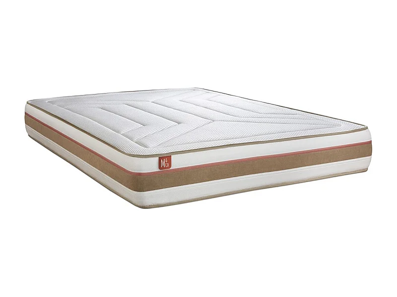 Matelas LE TENDRE 140x190cm Ressorts ensachés + Mémoire de forme 7 zones de confort - Ep. 28cm