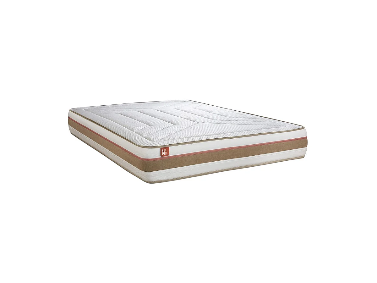 Matelas LE TENDRE 140x190cm Ressorts ensachés + Mémoire de forme 7 zones de confort - Ep. 28cm