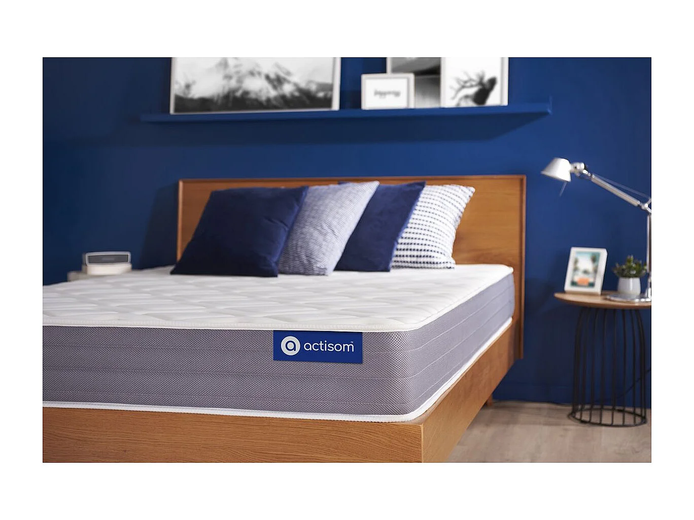 ACTISOM Matelas Ressorts ensachés et mémoire de forme 90x190 cm 5zones de confort
