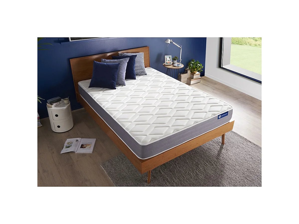 ACTISOM Matelas Ressorts ensachés et mémoire de forme 90x190 cm 5zones de confort
