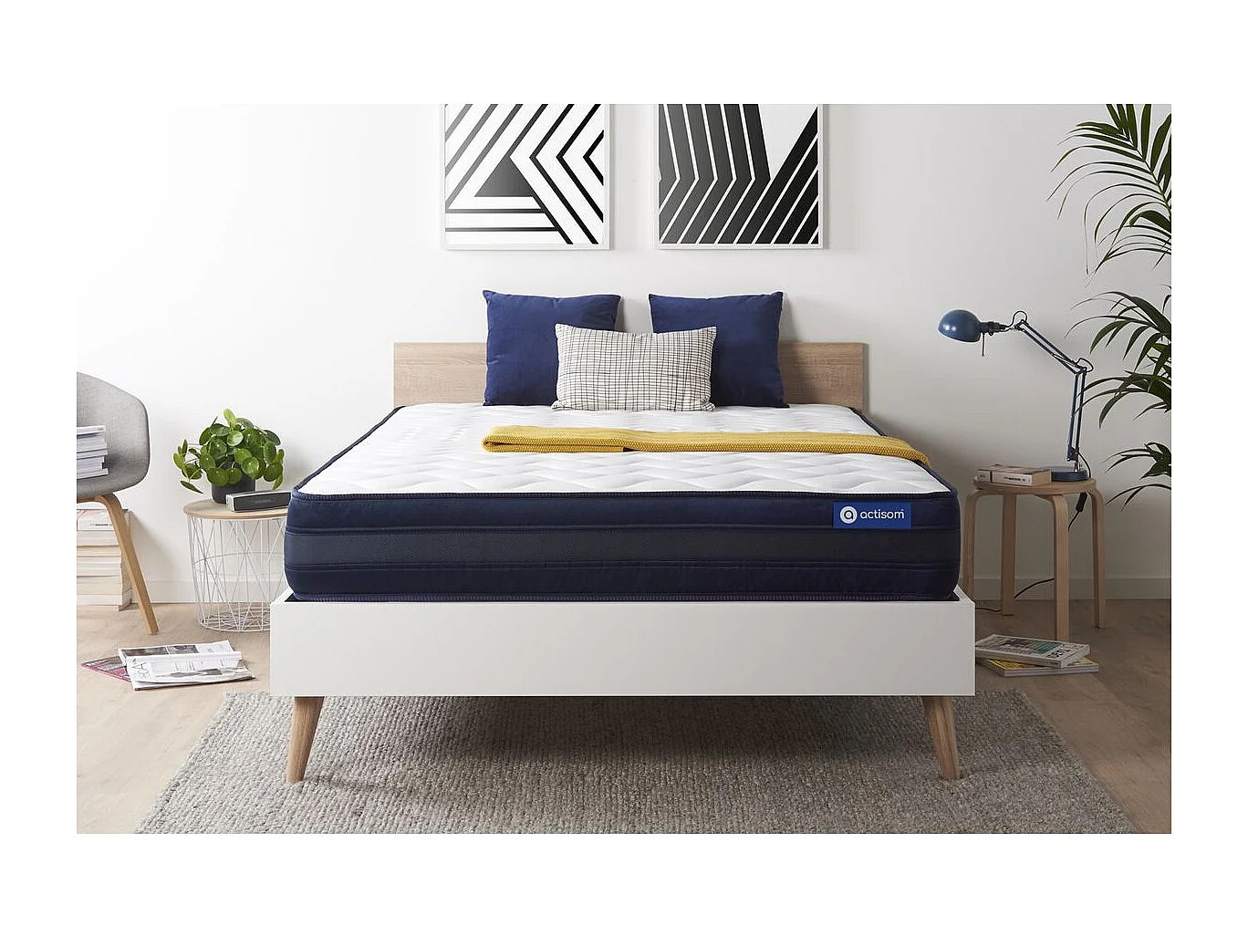 ACTISOM Matelas 180x200 Mémoire de forme Maxi épaisseur 5zones de confort