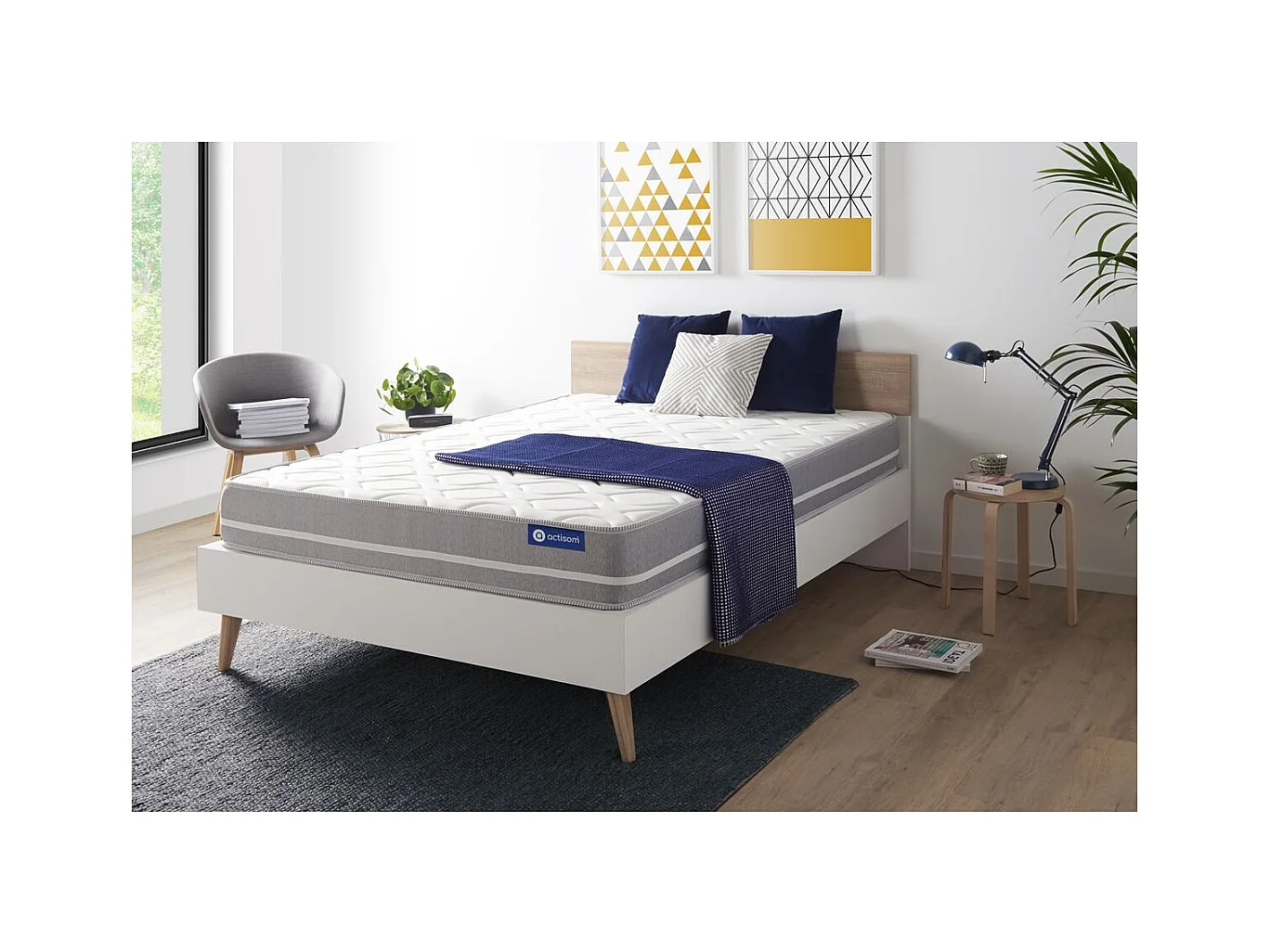 Matelas Latex + mémoire de forme ACTILATEX TOUCH 140x190 3zones de confort