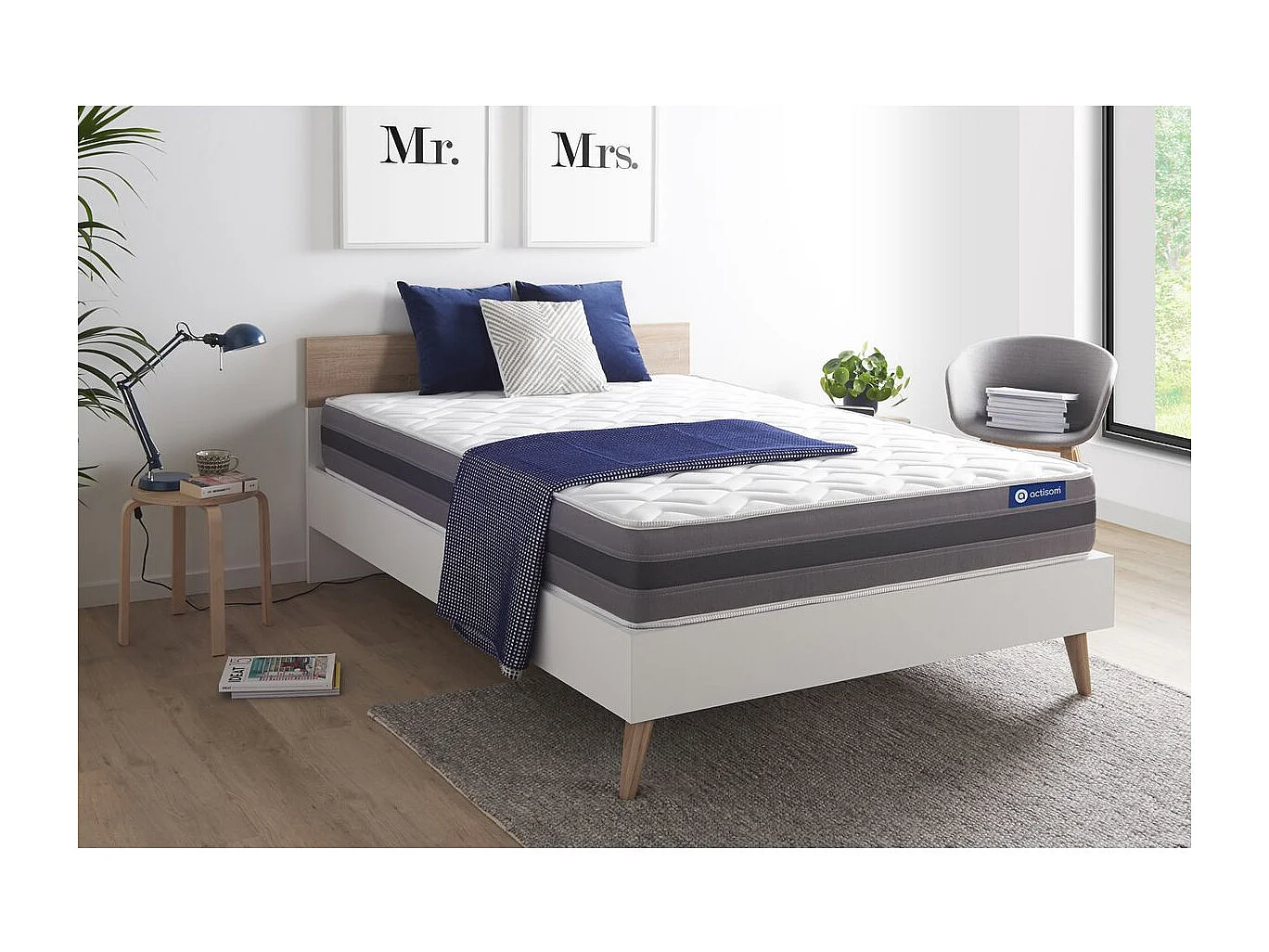 Materasso matrimoniale Actilatex relax 180x200cm - Spessore : 24cm - Lattice e memory foam - Moderatamente rigido