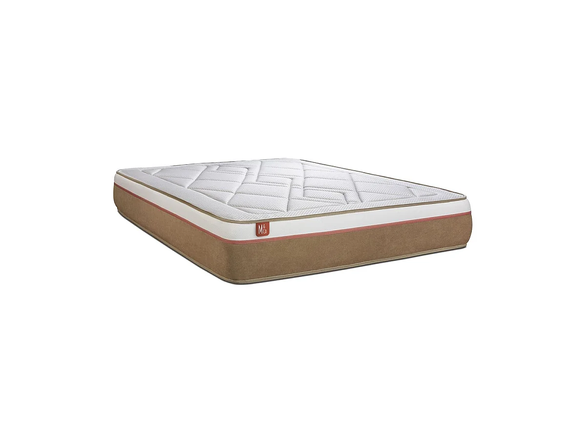 Matelas LE SOYEUX 140x200cm Ressorts ensachés + Mémoire de forme BioVisco - Ep. 24cm