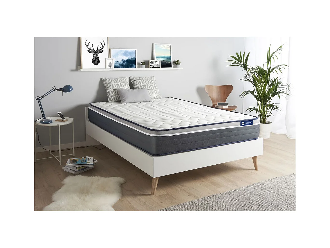 ACTISOM Matelas 140x200 Mémoire de forme Maxi épaisseur 7zones de confort