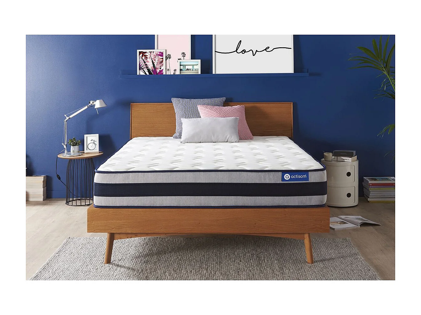 ACTISOM matelas Ressorts ensachés et Mémoire de forme ACTIFLEX ERGO 140x190 cm Maxi épaisseur 5zones de confort