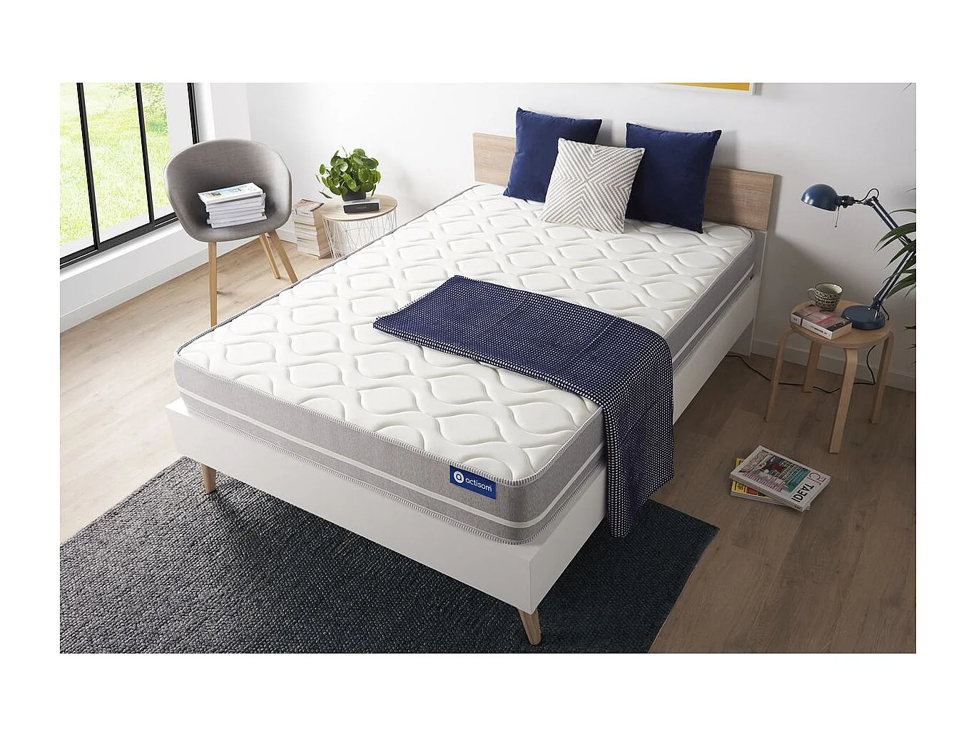 Actilatex touch matras 90x190cm , Matrasdikte : 20 cm , Latex en traagschuim , Gebalanceerd, 3 comfortzones