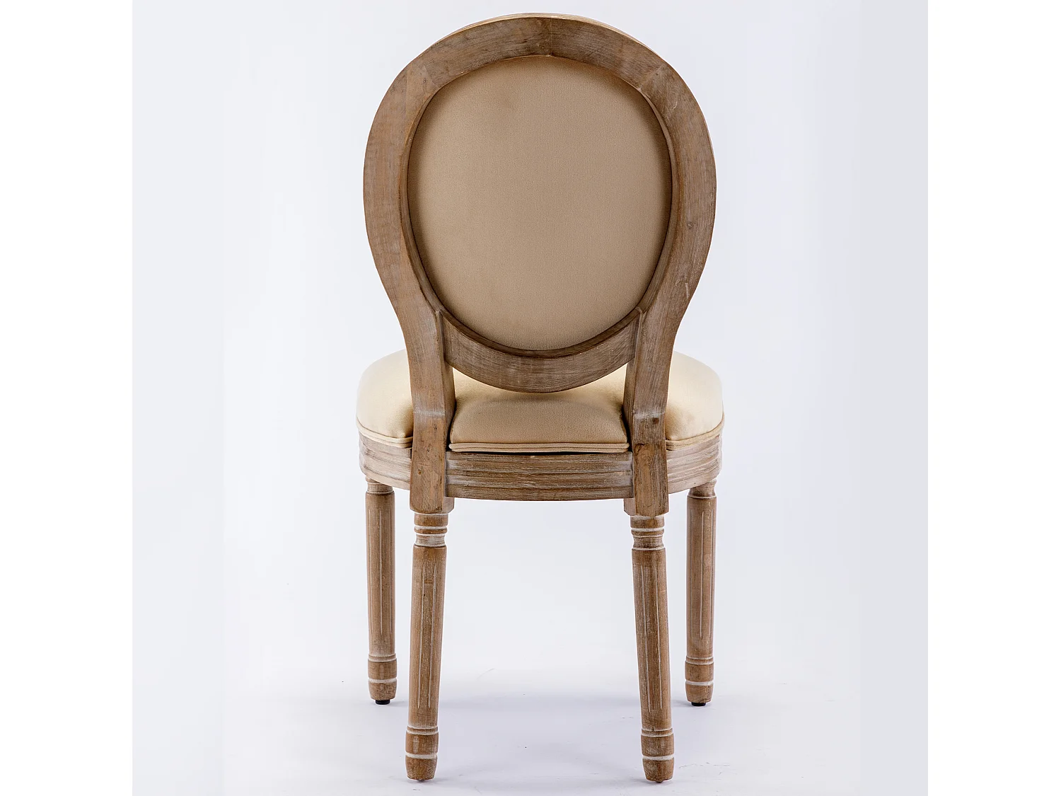 Lot de 2 chaises en velours avec boutons capitonnés - cadre en bois massif - Marron