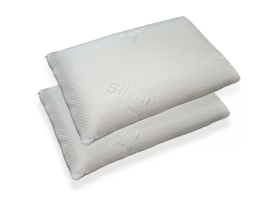 Kauf Unique Kopfkissen Gemelli, Ergonomisches Kissen „Seife“ aus perforiertem Memory Foam, 100 % Made in Italy, mit Silberionenbeschichtung, 71x41xh13 cm, 2er-Set