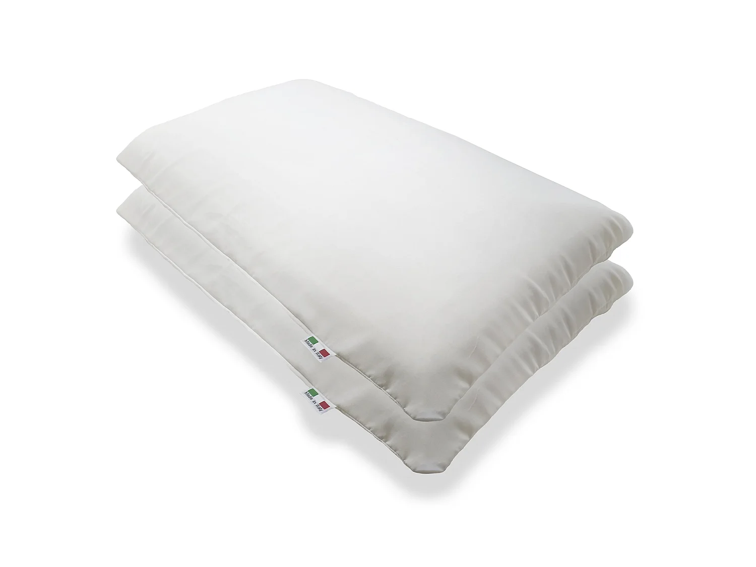Oreiller Daccardo, coussin "barre de savon" déhoussable en mousse à mémoire de forme, 100% Made in Italy, hypoallergénique et respirant, 71x41h11 cm, lot de 2