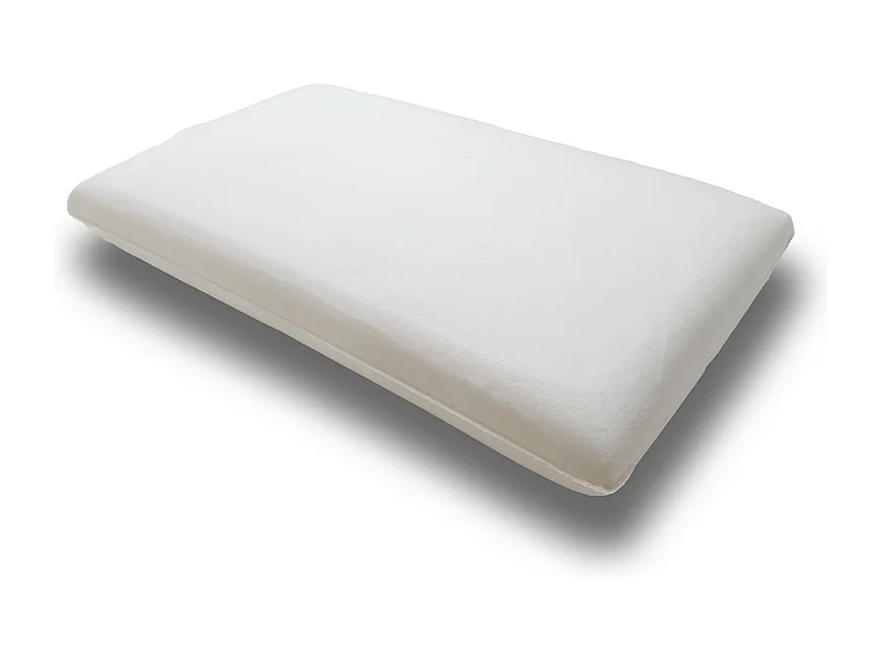 Almofada Daccardo, almofada "saboneteira" com capa removível em Memory Foam, 100% Fabricado na Itália, Hipoalergênica e Respirável, 71x41h11 cm, Conjunto de 2