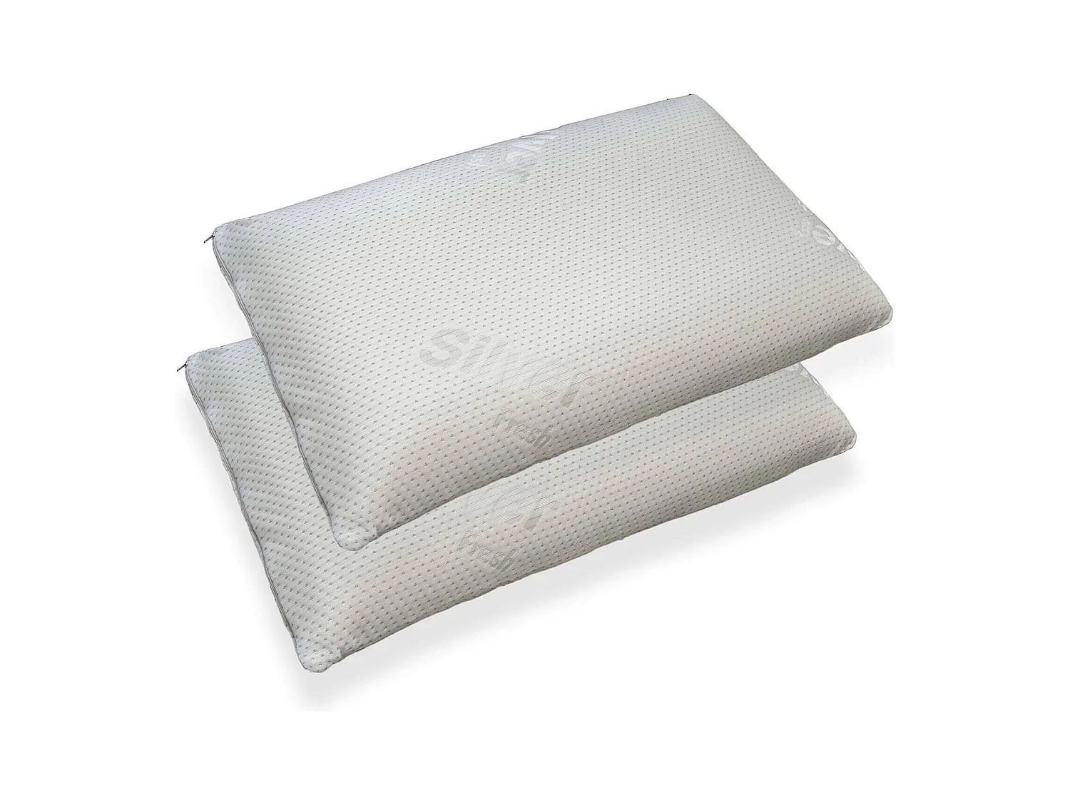 Oreiller Ddimarc, Oreiller ergonomique "savon" en mousse à mémoire de forme perforée, 100% Made in Italy, avec revêtement aux ions d'argent, 71x41xh13 cm, Single