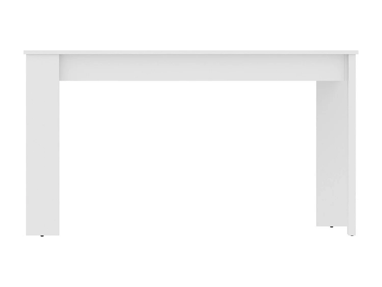 Dbagatt vaste tafel, Multifunctionele eettafel, Rechthoekige keuken- of eetkamertafel, 139x81h77 cm, Wit
