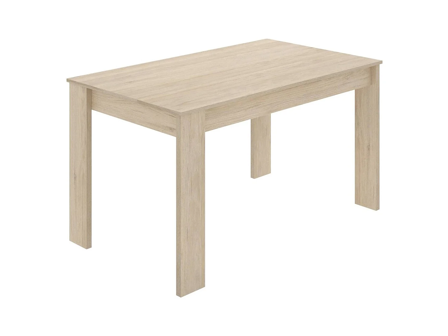 Table fixe Dbagatt, Etagère à manger polyvalente, Table rectangulaire de cuisine ou de salle à manger, 139x81h77 cm, Chêne