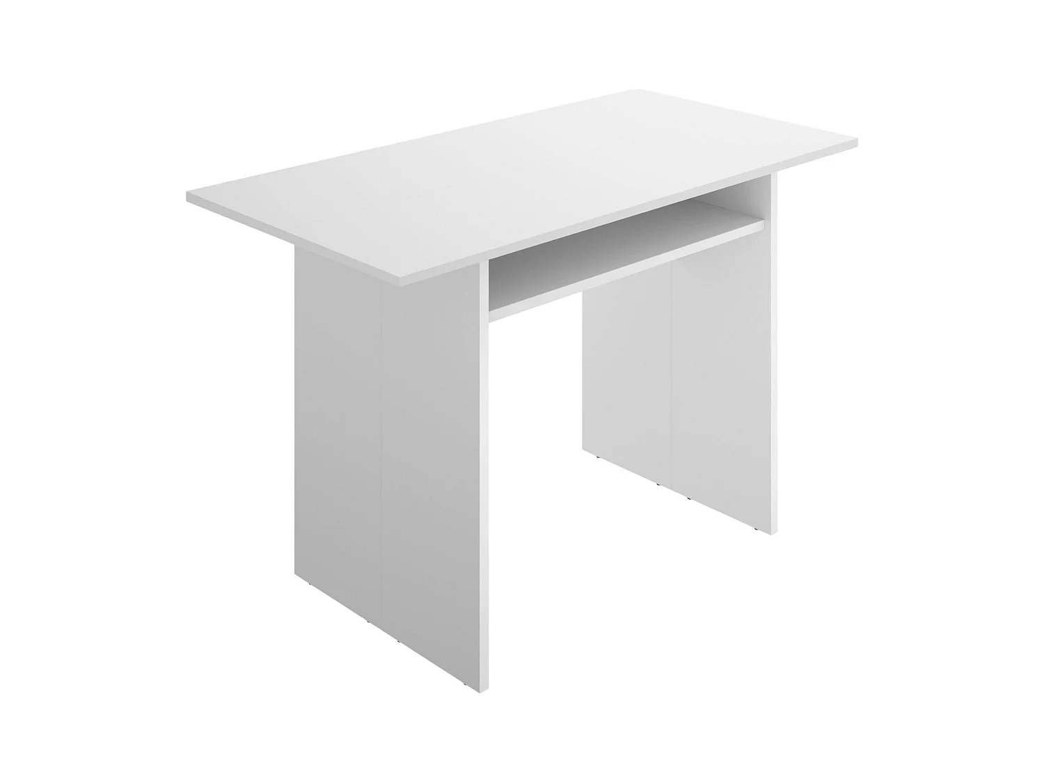 Consola extensible Rodella, Consola extensible auxiliar multiposiciones, Mesa de comedor plegable con tapa abatible, 110x33/66h75 cm, Blanco