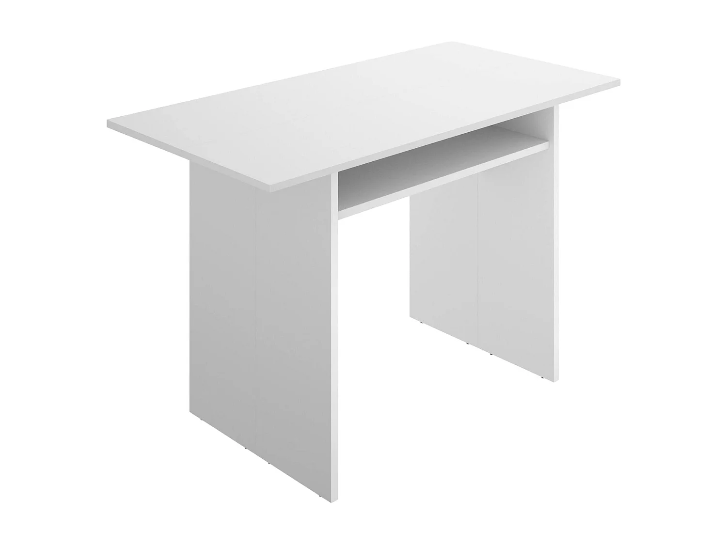 Console extensible Rodella, Console auxiliaire extensible multi-positions, Table à manger pliante avec plateau rabattable, 110x33/66h75 cm, Blanc