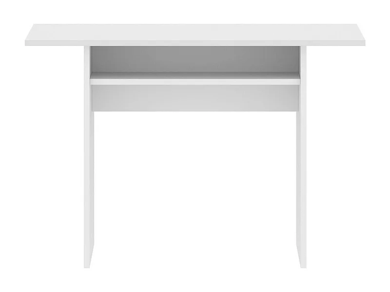 Dmora - Consolle allungabile Adella, 110x33/66h75 cm, Bianco