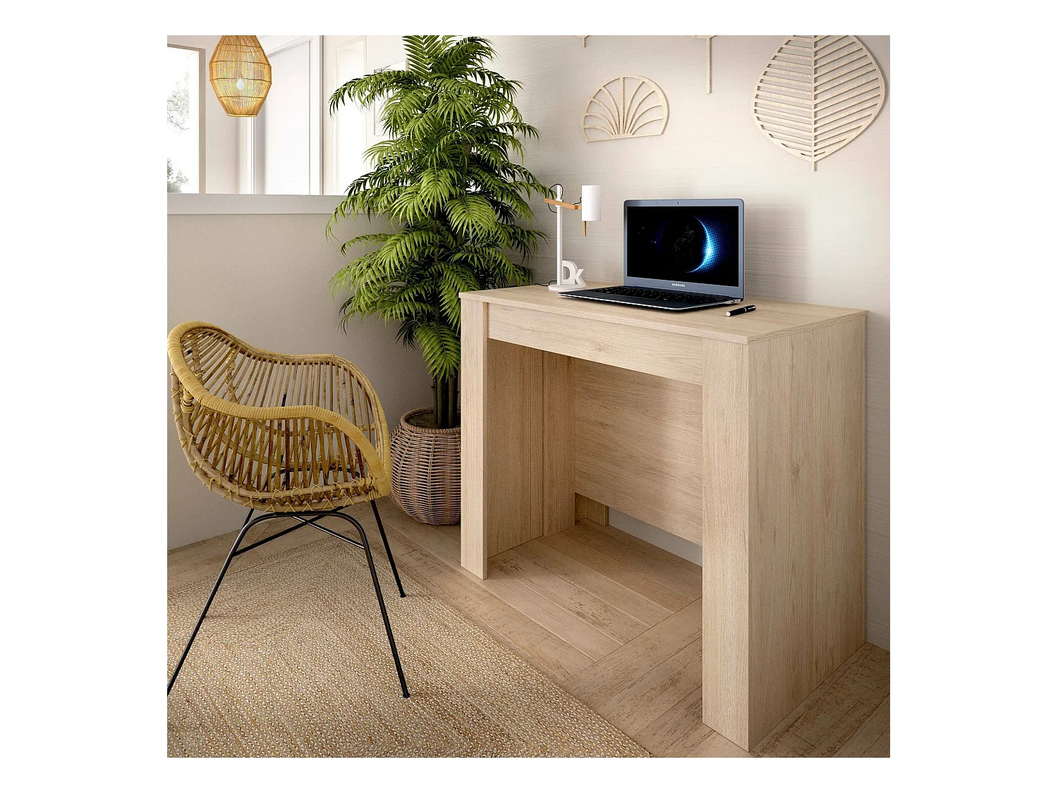 Console extensible Cognolo, Console extensible multi-positions, Table à manger polyvalente, 54/239x90h77 cm, Chêne