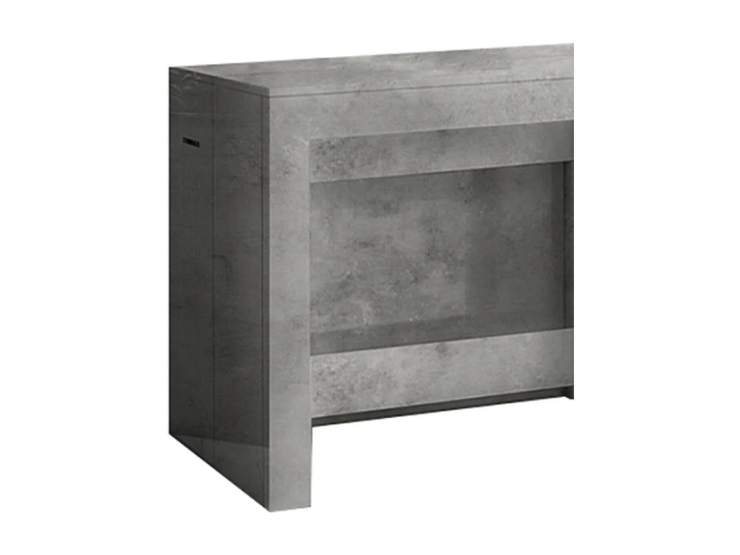 Console extensible Dguigo, Console extensible jusqu'à 12 places, Table avec supports d'extension, 100% Made in Italy, 51/300x90h77 cm, Marbre gris