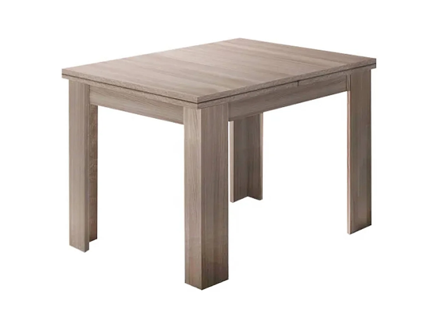 Table extensible Dlirol, Console auxiliaire de cuisine, Table extensible, 100% Made in Italy, 90x90h75 cm, Orme perlé