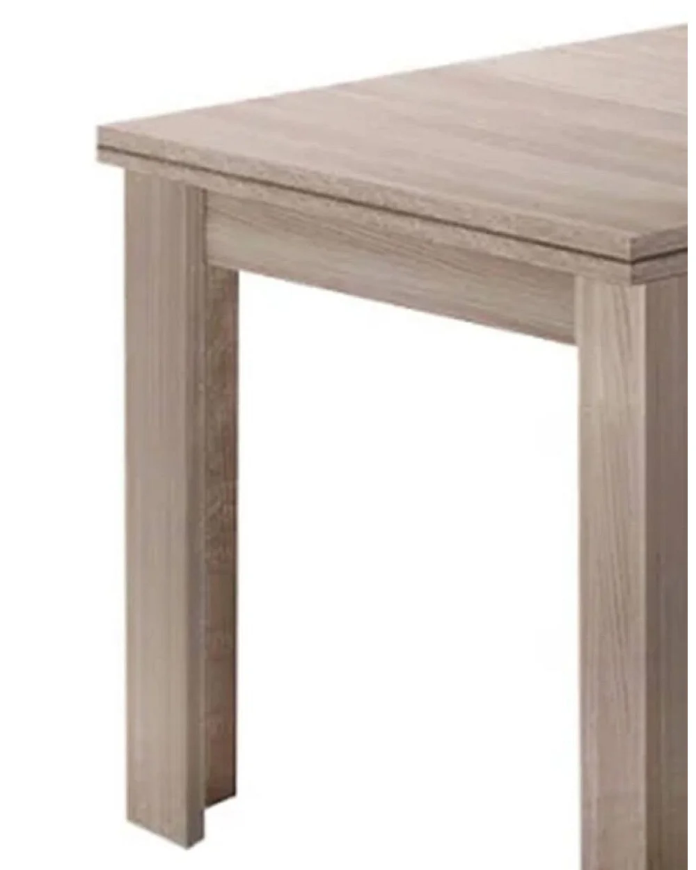 Table extensible Dlirol, Console auxiliaire de cuisine, Table extensible, 100% Made in Italy, 90x90h75 cm, Orme perlé