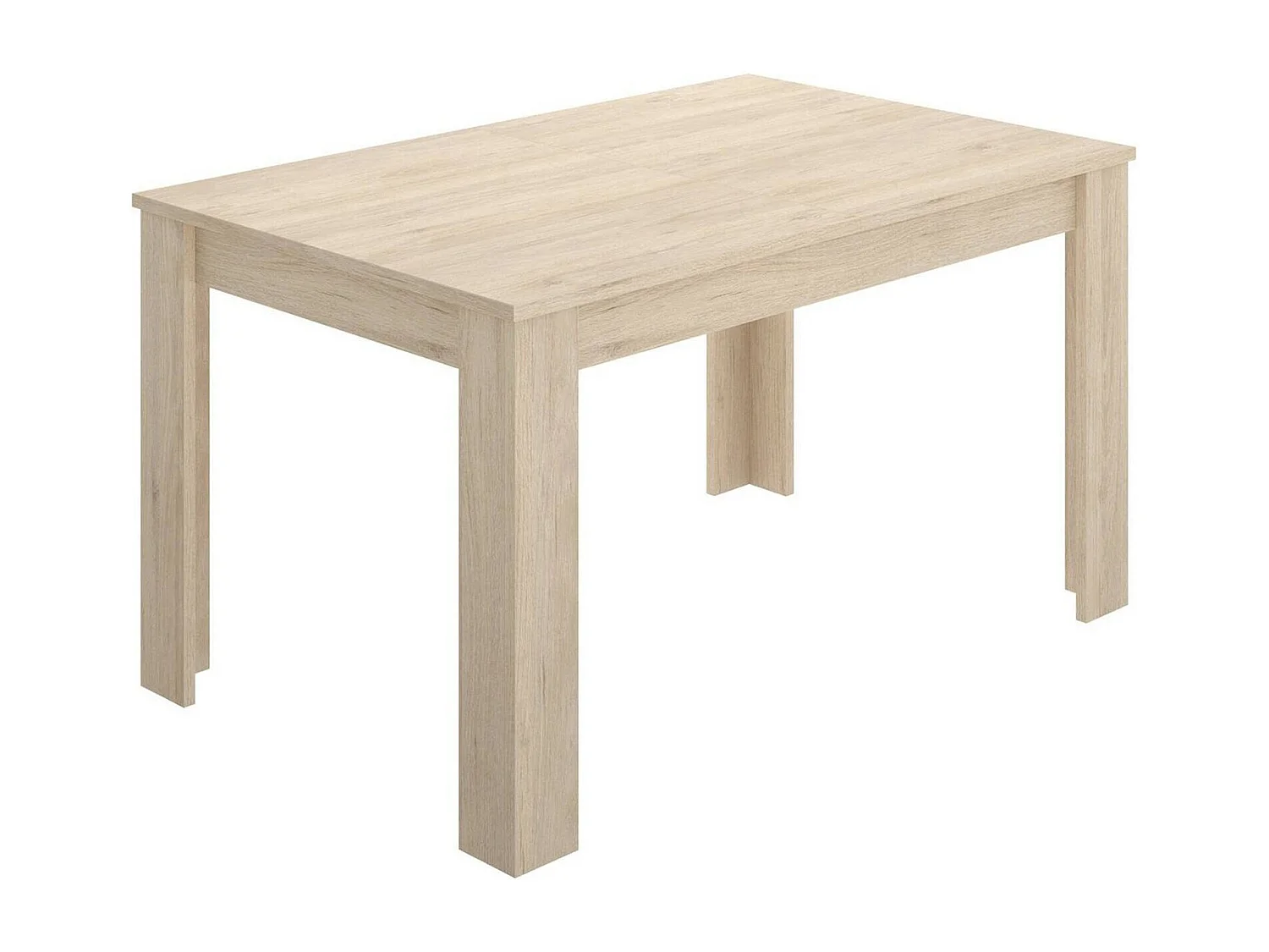 Dariaud uitschuifbare tafel, Uitschuifbare console in meerdere posities, Eettafel met verlengstuk, 140/190x90h77 cm, Eiken