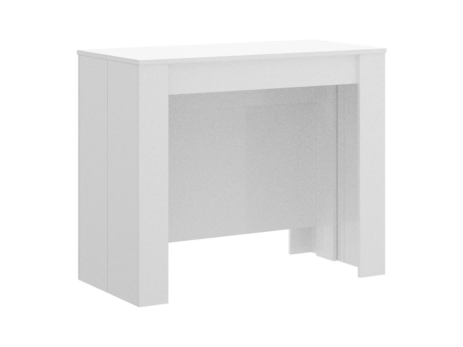 Console extensible Cognolo, Table à manger polyvalente, Console extensible multiposition avec support d'extension inclus, 54/239x90h77 cm, Blanc