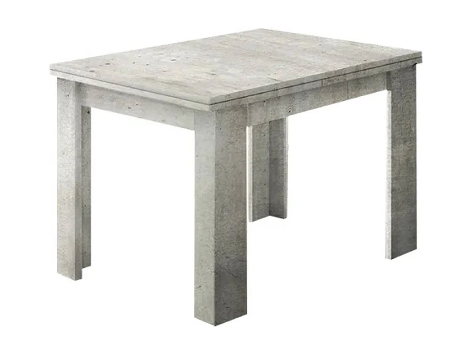 Table extensible Dlirol, Console auxiliaire de cuisine, Table extensible, 100% Made in Italy, 90x90h75 cm, Ciment