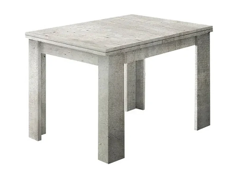 Dlirol uitschuifbare tafel, Extra keukenconsole, Uitschuifbare tafel, 100% Made in Italy, 90x90h75 cm, Cement