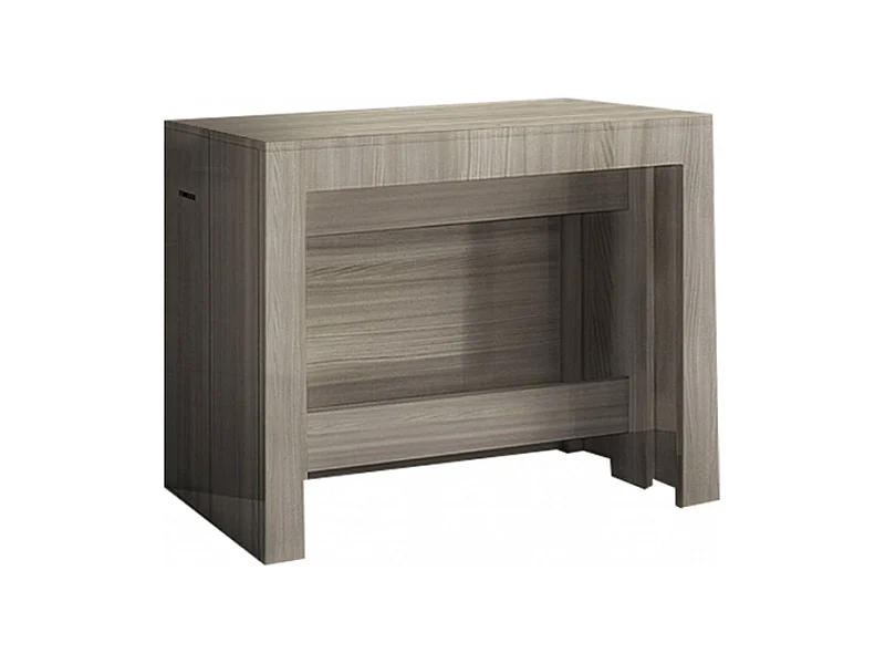 Ausziehbarer Konsolentisch Dguigo, Ausziehbare Konsole bis zu 12 Sitzplätzen, Tisch mit Verlängerungshalter, 100% Made in Italy, cm 51/300x90h77, Perl-Ulme