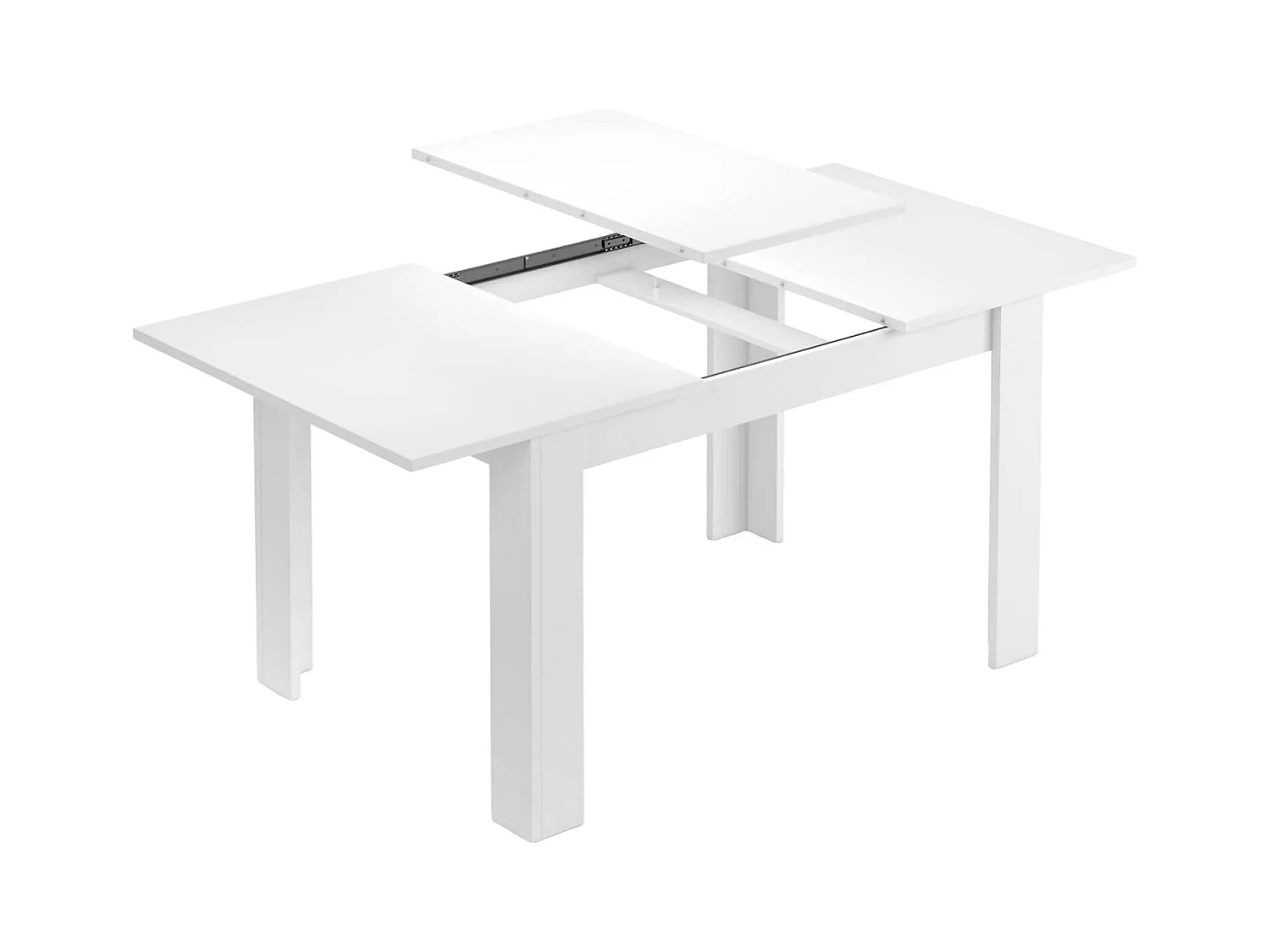 Dalice uitschuifbare tafel, Uitschuifbare console voor eetkamer, Opengaande keukentafel met verlengstuk, 140/190x90h78 cm, Wit