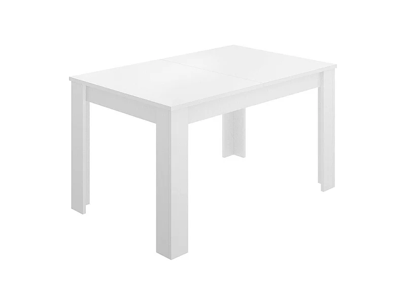 Dmora - Tavolo allungabile Mitag, 190x90 h77 cm, Bianco lucido